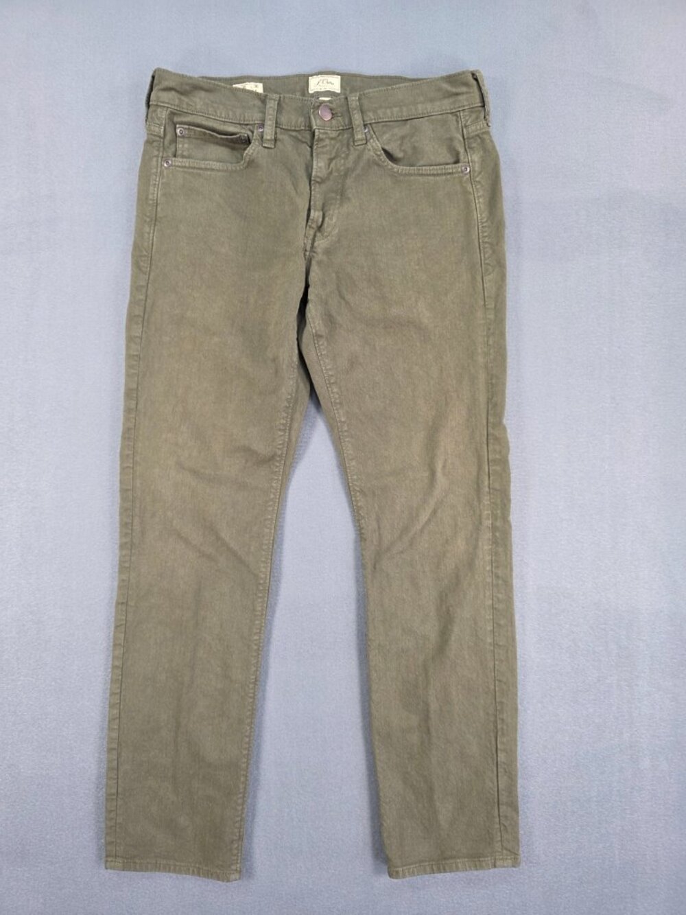 J. Crew 484 Men's Slim Stretch Jeans 30x30 Olive Green